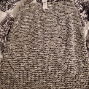 Ann Taylor Black and White Mini Skirt